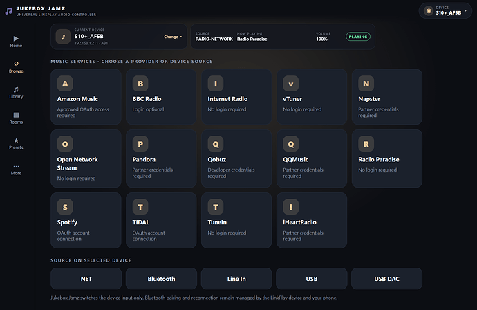 Browse-Music Services